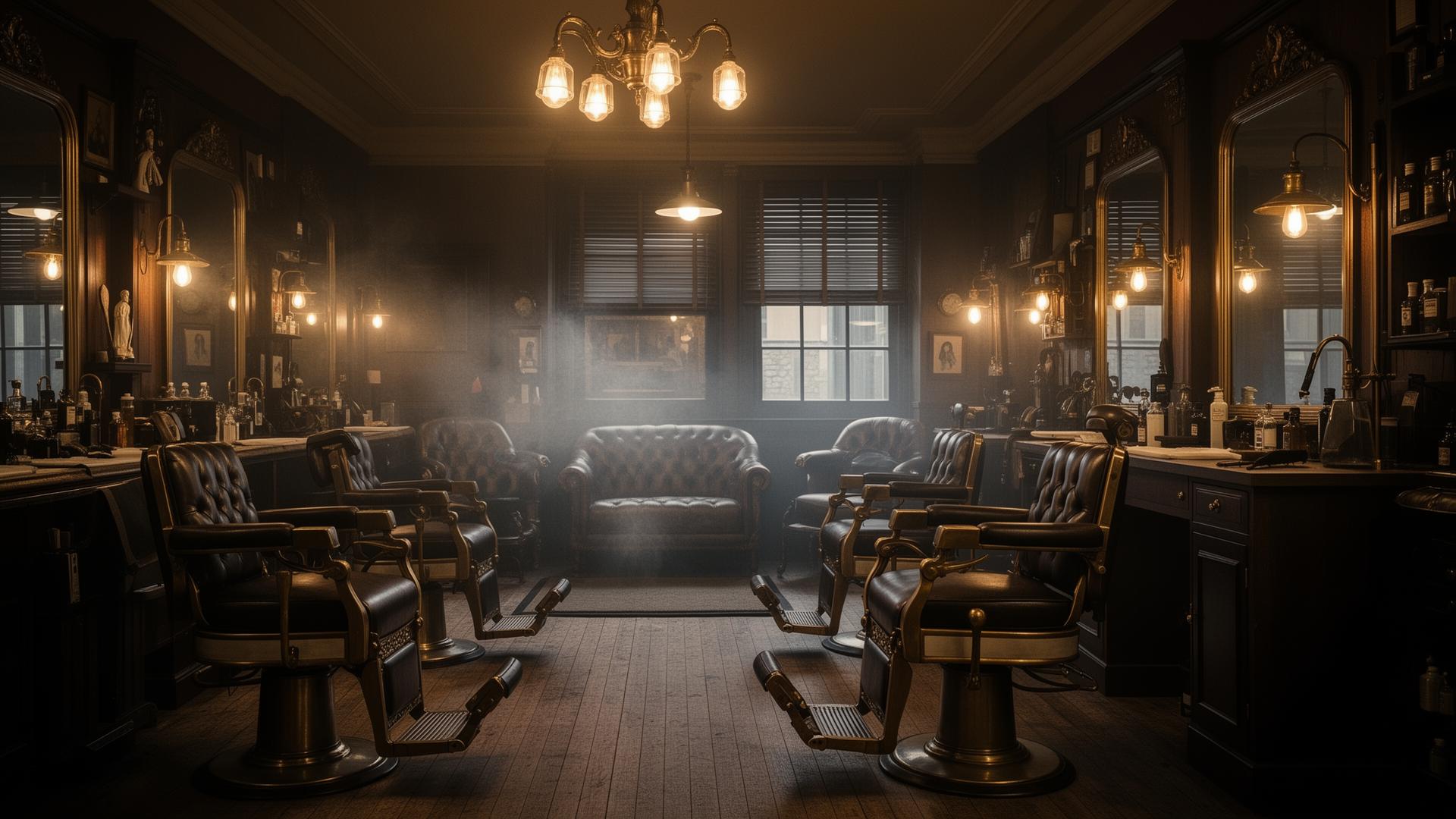 Interior da barbearia LEGACY